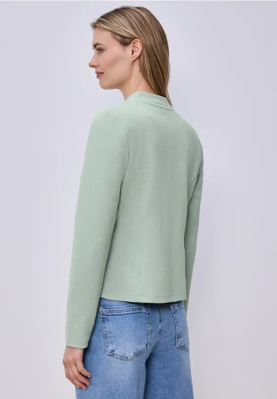 Marynarka z jerseyu ze strukturą mint leaf