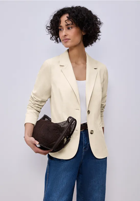 Langer Blazer smoke beige