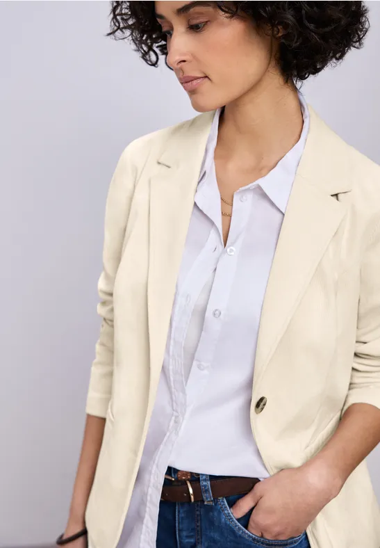 Langer Blazer smoke beige