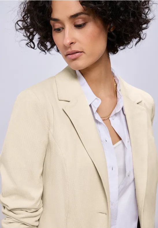 Langer Blazer smoke beige
