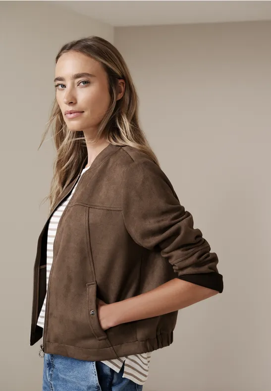 Korte blouson hatch brown