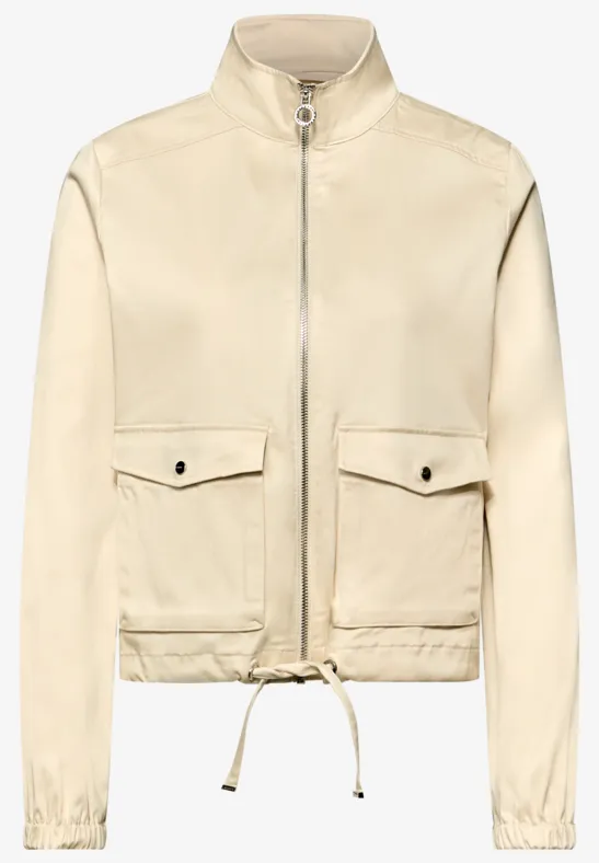 Veste avec cordon de serrage smoke beige