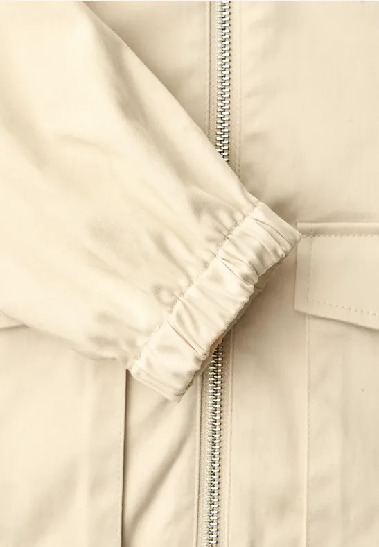 Veste avec cordon de serrage smoke beige