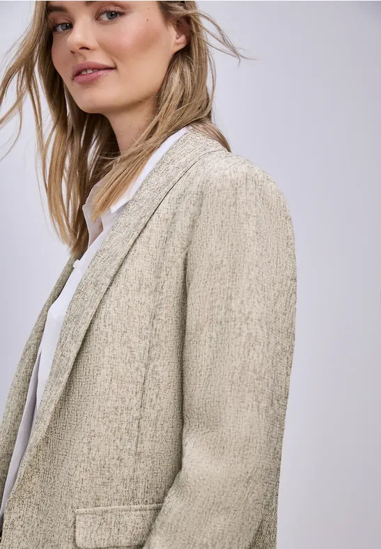 Langer Blazer smooth sand beige