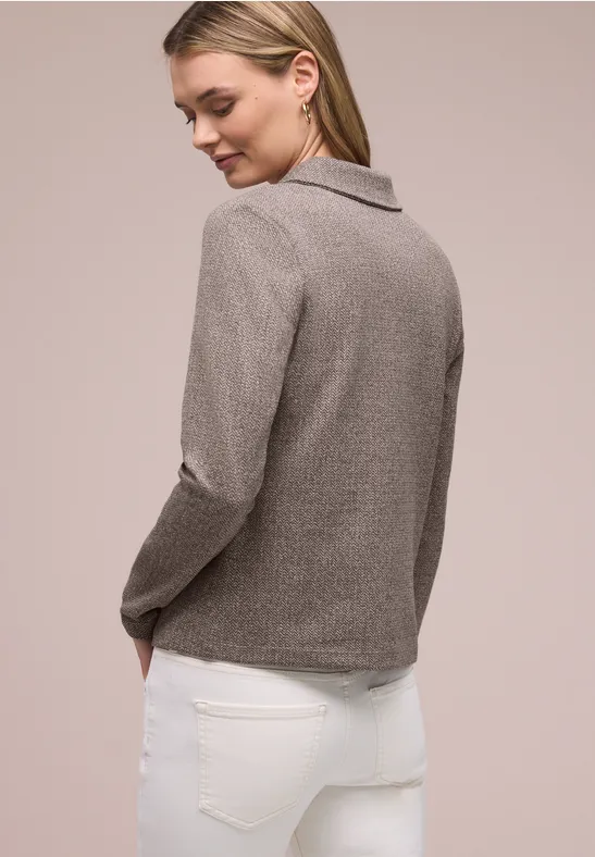 Basic Blazer mit Reverskragen hatch brown