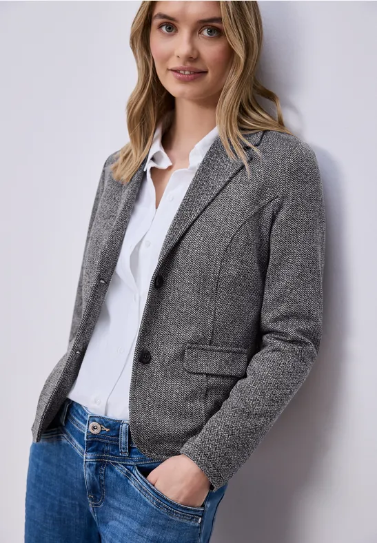 Blazer basique avec col à revers shadowed navy