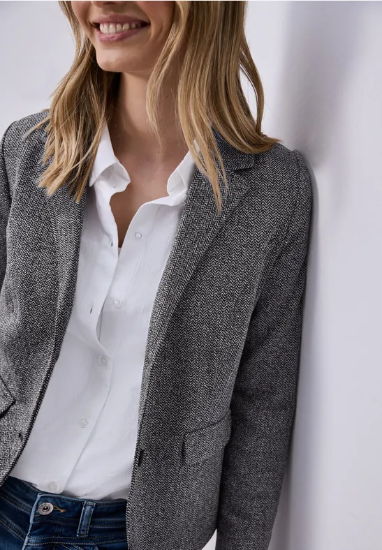 Blazer basique avec col à revers shadowed navy