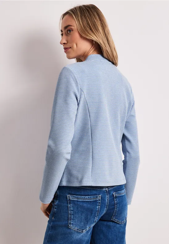 Blazer mit Struktur aus Jersey cashmere blue