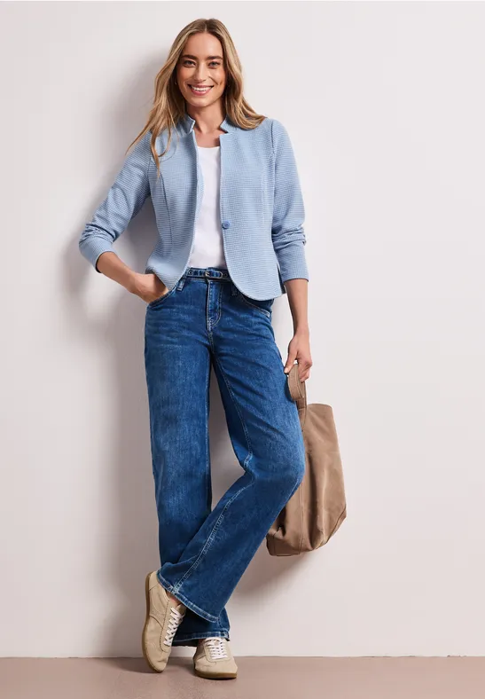 Blazer mit Struktur aus Jersey cashmere blue