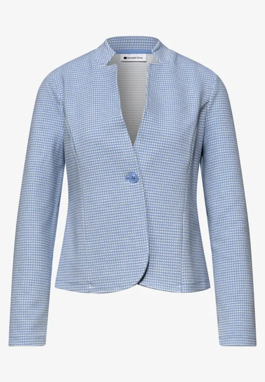 Blazer mit Struktur aus Jersey cashmere blue