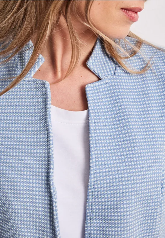 Blazer mit Struktur aus Jersey cashmere blue