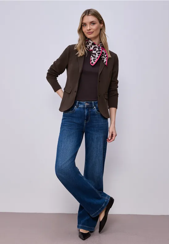 Blazer basique avec col à revers espresso brown