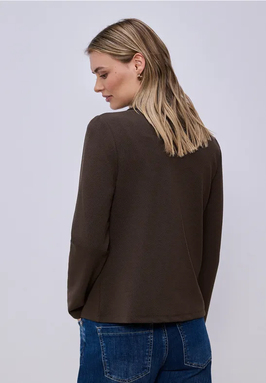 Blazer basique avec col à revers espresso brown