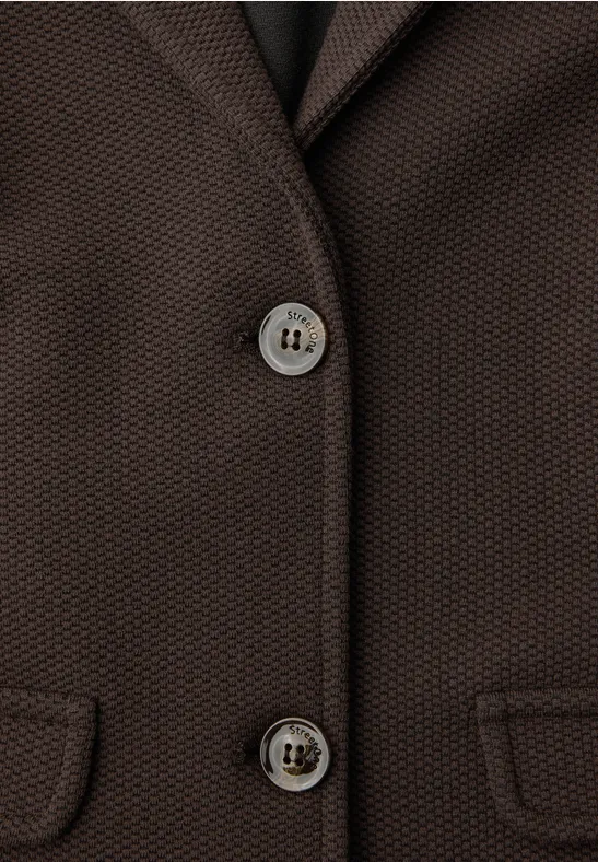 Blazer basique avec col à revers espresso brown