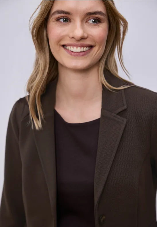 Blazer basique avec col à revers espresso brown