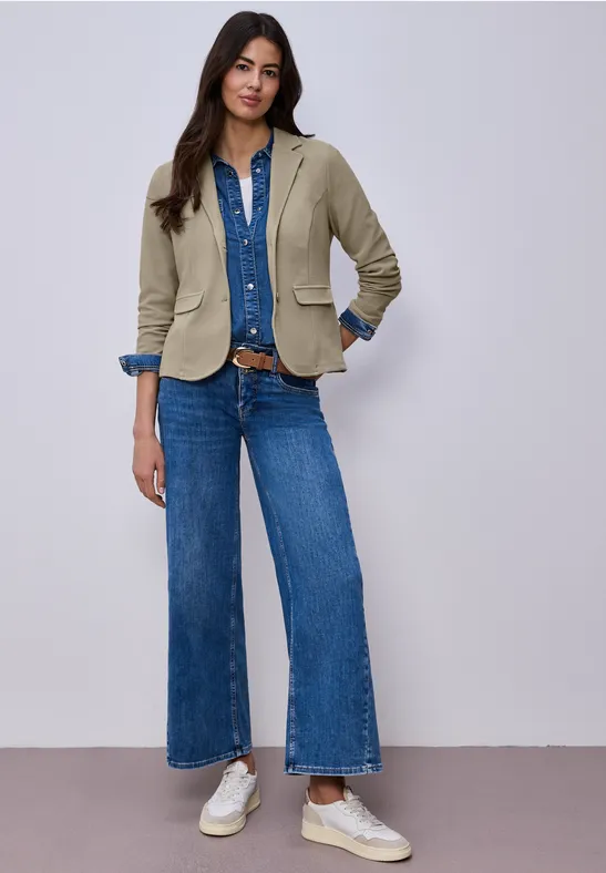 Blazer basique avec col à revers timeless beige