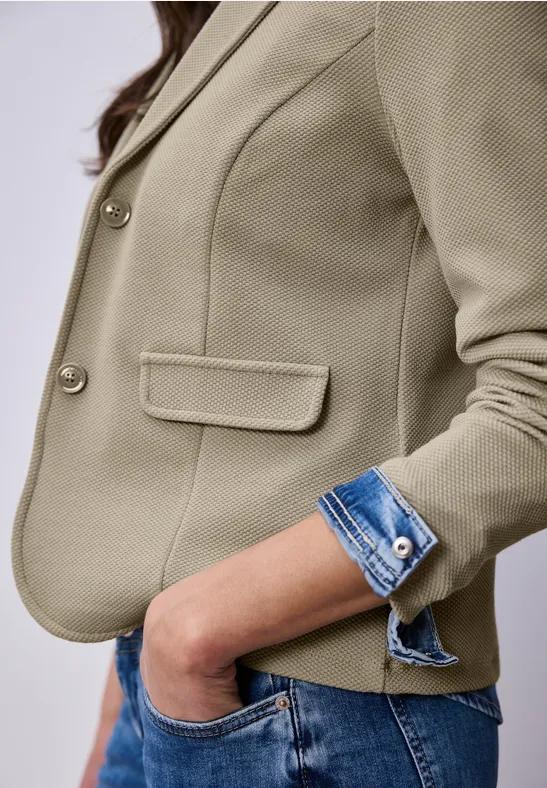 Blazer basique avec col à revers timeless beige