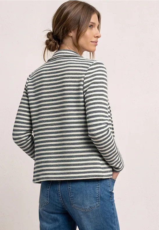 Basic Blazer mit Knöpfen und Streifen shadowed navy