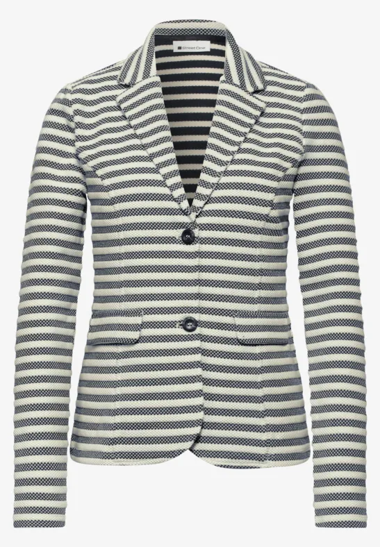 Basic Blazer mit Knöpfen und Streifen shadowed navy