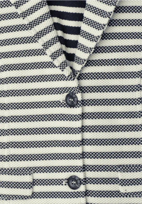 Basic Blazer mit Knöpfen und Streifen shadowed navy