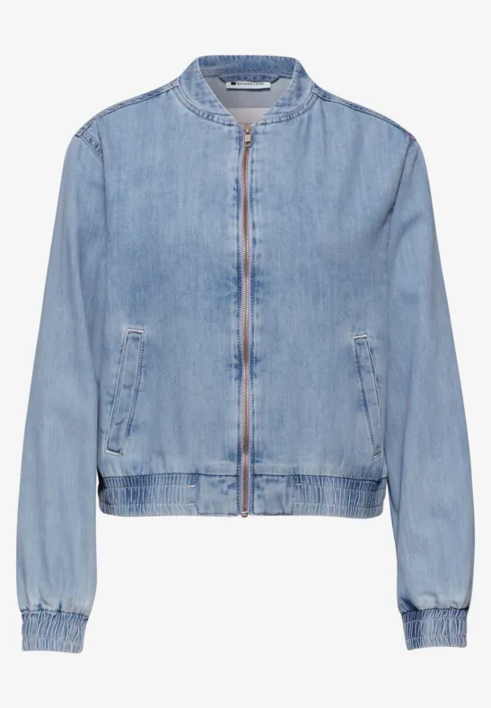Denim-look blouson met zakken Ultra Bleach Random washed