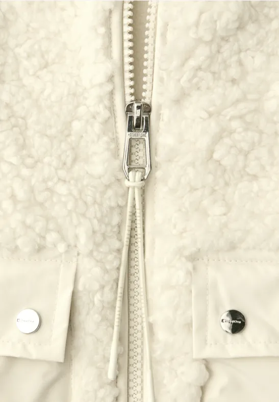 Weste mit Patch Pockets eggshell ecru