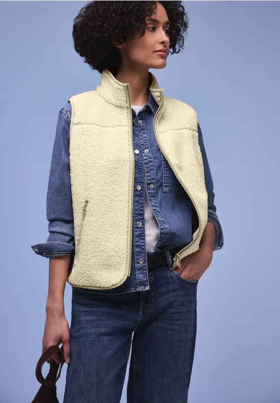 Zacht vest eggshell ecru