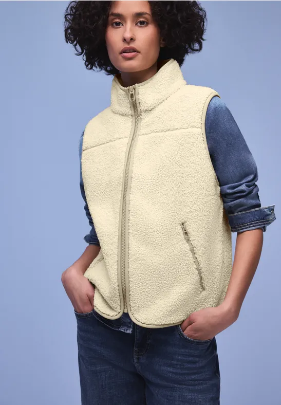 Zacht vest eggshell ecru