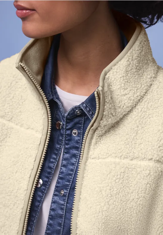 Zacht vest eggshell ecru