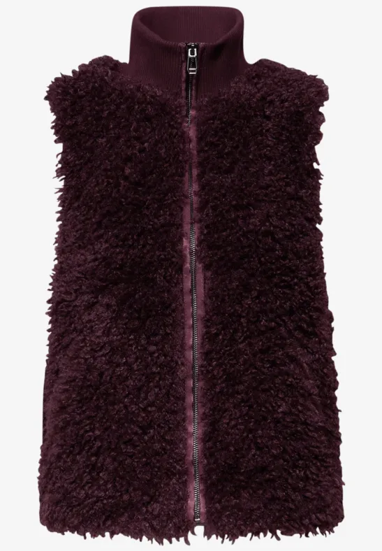 Gilet van imitatiebont Jazz Berry