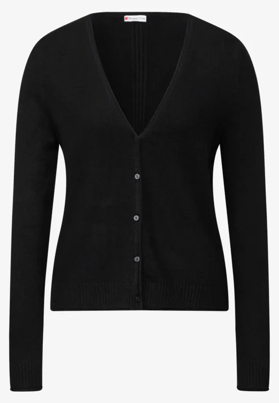 Cardigan Donna Street One, Senza Chiusura, Maniche Raglan, Bordo A Contrasto, Morbido Mix Di Materiali