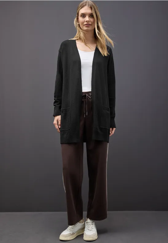 Offener Cosy Cardigan Black