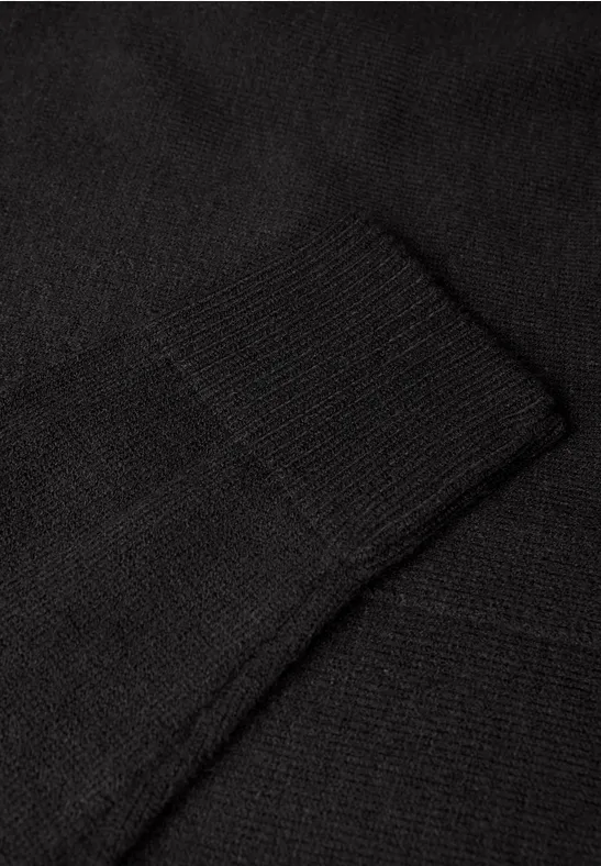 Offener Cosy Cardigan Black