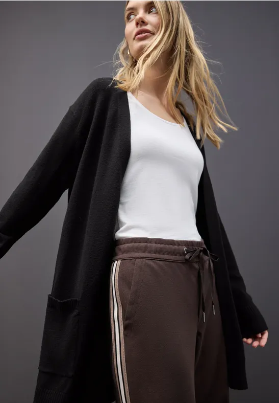 Offener Cosy Cardigan Black
