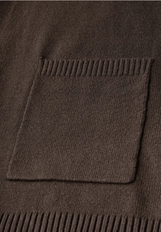 Offener Cosy Cardigan dark nomad brown mel.