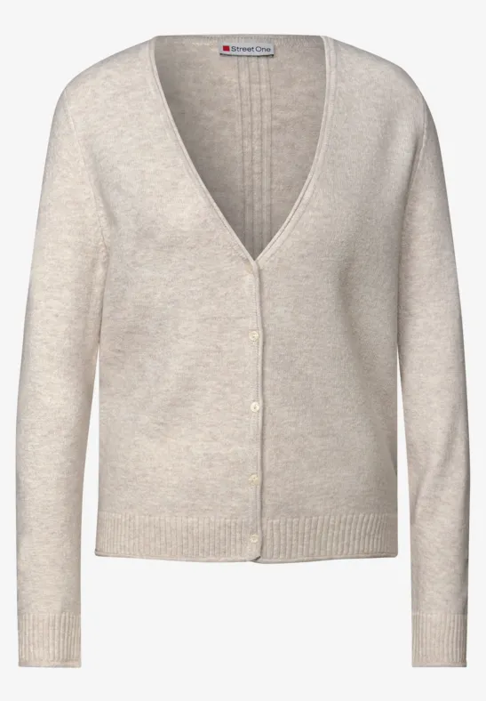 Kort vest tusk cream mel.