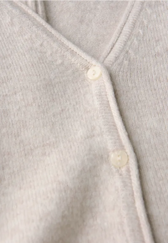 Kort vest tusk cream mel.