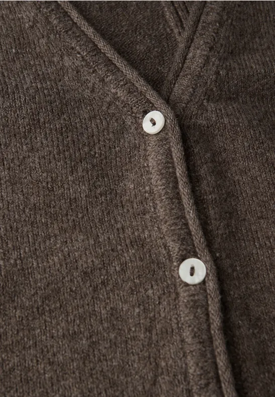 Kurzer Cardigan nomad brown mel.