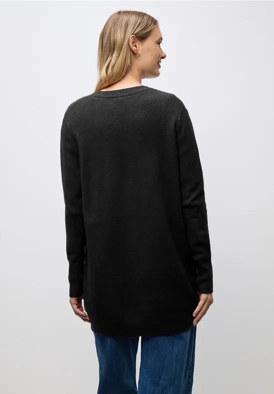 Offener Cardigan Black