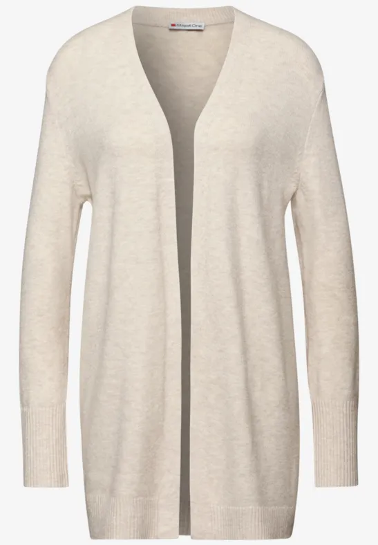 Offener Cardigan tusk cream mel.
