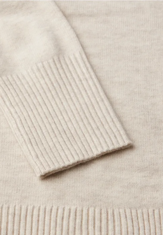 Offener Cardigan tusk cream mel.