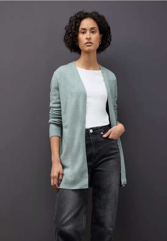 Offener Cardigan nile blue mel.