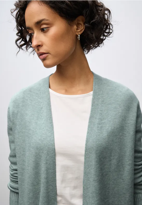 Offener Cardigan nile blue mel.