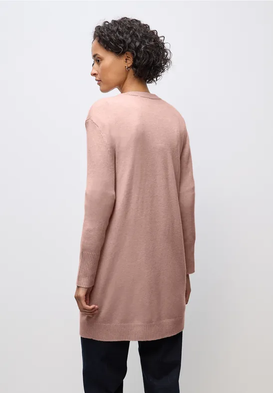 Offener Cardigan faded rose mel.