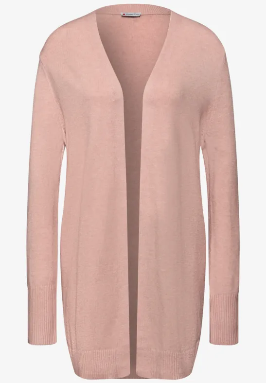 Offener Cardigan faded rose mel.