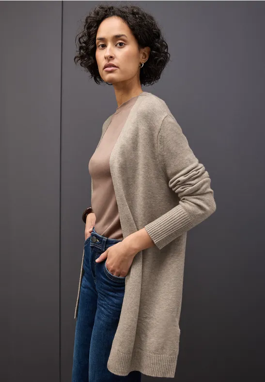 Offener Cardigan mocha dream mel.