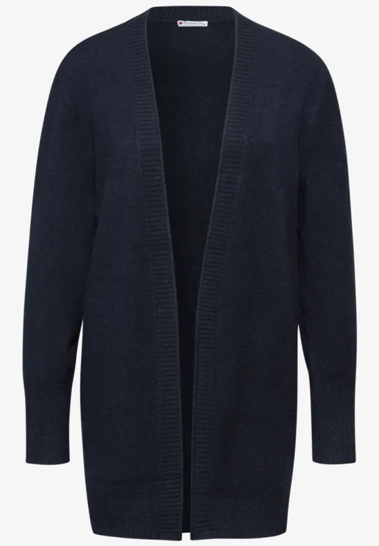 Cardigan mit Rollkante deep blue