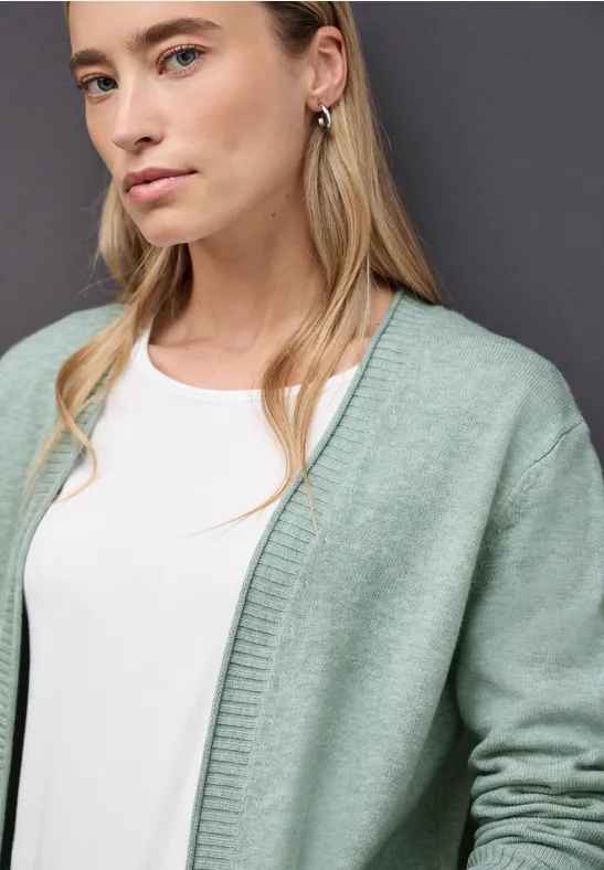 Street One Cardigan Lungo Aperto Donna - Modello Cosy Con Tasche A Toppa - Taglia EU 38