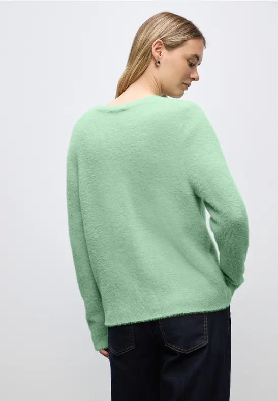 Kuscheliger V-Neck Cardigan serene green