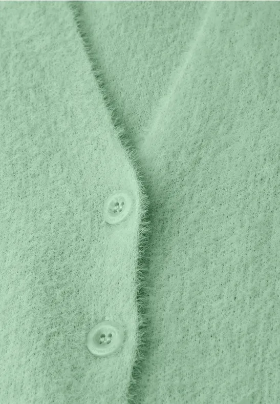 Kuscheliger V-Neck Cardigan serene green